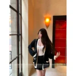 Chanel 2025A Spring/Summer Collection 🖤 Classic Black & White Contrast - 100% Imported Wool Knit Series (Short Sleeve/Dress/Cardigan/Full Collection)
