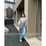 MAISON MARGIELA 2025SS Spring/Summer Collection 👖 MM6 Heavy Enzyme Wash Jeans - Reverse Pocket High-Waisted Wide-Leg Pants - Image 10