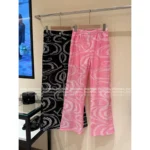 Chanel 25M Coco Beach Resort Collection 🖤 High-Waisted Straight-Leg Pants - Slimming Print Logo & Vacation Ready - Image 6