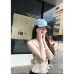 Chanel In Stock❗️ 25C Spring/Summer Collection 🧢 Heavy Denim Pearl-Embroidered Cap - Fisherman/Baseball Style w/ Logo & UV Protection - Image 8