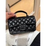 Chanel 2025 New Collection 🖤 "Cool to the Max" - Personal Keep Edition All Black CF Handle Mini Bag - Top Handle with Chain Strap - Image 6
