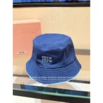 miumiu 2025 Spring/Summer Collection 🧢 Gift Box Packaging - Hand-Embroidered Letter Logo w/ Fringe Detail (Bucket Hat / Baseball Cap) - Image 10
