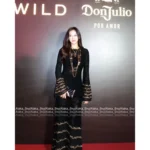 Chanel 2025A Early Fall Collection 🖤 Round Neck Gold-Thread Embroidery Dress - 100% Silk Lining & Flared Bell Sleeves - Image 7