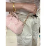 Louis Vuitton  Strawberry Mousse Pink 🍓 2025 Early Spring Collection - Super Pink Speedy Nano Handbag/Crossbody for Women - Image 11