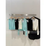 Dior 2025 Early Spring Collection 🐝 100% Kashmir Cashmere Knit Set - Bee Embroidered Cardigan & Vest Top - Image 12