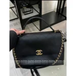 Chanel Hot Selling & Hard to Get 🔎 25SS Spring/Summer Runway Briefcase 💼 - Calfskin Crossbody Bag w/ Metal Chain ⛓️ - Image 8