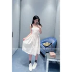 miumiu 2025SE Spring/Summer Collection 🤍 All-Over Embossed Logo Shift Dress - Sleeveless A-Line Silhouette w/ Slimming Effect - Image 10
