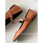 Hermes Classic Versatile "Old Money" Jane Ballet Flats 🐎 - Goatskin Mary Janes (Timeless Design) - Image 13