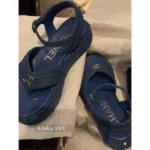 Chanel 2025C Resort Collection 💙 Platform Denim Sandals - 4.5cm Lift Sole w/ Lambskin Lining & Heavyweight Denim - Image 4