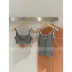 miumiu 25SS Spring/Summer Collection 🩶 Layering Essential Top - Stretchy Knit Camisole w/ Petal Hem - Image 9
