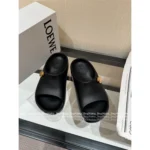 Loewe 2025 Foam Pebble Slides 🐻 Cloud Comfort Platform Sandals - Metallic Accents & Arch Support - Image 5