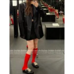 MAISON MARGIELA Patchwork Design Wool Jacket with Embroidered Logo Pocket & Suit Lining, Loose Fit, Unisex - Image 7