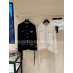 Chanel 25 New Collection 🔛 Four-Pocket Bathrobe-Style 100% Imported Cashmere Knit Cardigan for Women - Image 12