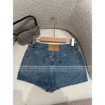 ALEXANDERWANG 2025SS Spring/Summer Collection 💙 High-Waist Denim Shorts - Slimming Fit with Metal Chain Key Belt 🔑 - Image 14