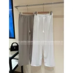 Chanel Exclusive Vintage Keep Edition ☑️ Vintage-Inspired Wide-Leg Pants - Comfy Waist Logo & Eco-Acetate Fabric - Image 3