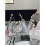 Chanel New Colorway❗️In Stock - 25C Early Spring Runway Collection / Runway Hobo Chain⛓️ Bag & Bucket Tote - Heavyweight Imported Full-Grain Leather - Image 11