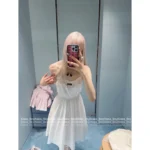 miumiu 25SS Spring/Summer Collection 🌸 "Pure Desire" Lace Trim Slip Dress - French-Inspired for Resort Elegance - Image 12