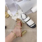 Dior 2025 Spring/Summer Runway Collection ⭐️ Single-Strap Heeled Sandals - Crystal Logo & Lambskin Lining - Image 16
