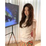 miumiu 2025SS Spring/Summer Collection 🤍 Ribbed Knit Camisole - Low Neck Crochet Strap & Letter Logo - Image 6