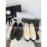 Chanel 2025S New Collection 🌺 Leather Camellia Flats - 3D Floral Logo & Round-Toe Ballet Shoes - Image 6