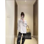 CHROME HEARTS "Summer Modest Fashion" 🆕 Off-Shoulder Hoodie - Sanskrit Print Logo & Loose Fit Cotton - 2025 New Arrival - Image 8