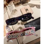Louis Vuitton Hot Seller! 🔥 2025 Spring/Summer New Arrival - Tri-Color Print 🌈 Color-Block Narrow Square Sunglasses - UV Protection & Face-Slimming Effect with Gift Box - Image 6