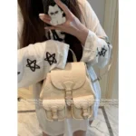 Louis Vuitton  Strawberry Mousse Pink 🎀 2025SS Classic Four-Leaf Clover Print Duma Backpack - Genuine Leather Mini Bookbag - Image 13