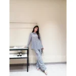 Dior 2025SS Spring/Summer Collection 🆕 Jacquard Logo Sheer Shirt Set - Notch Collar Sun Protection Top & Relaxed Pants - Image 17