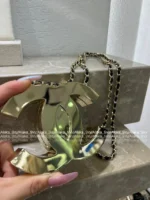 Chanel 25C Limited Edition Early Spring Resort Collection 🔎 Haute Metal-Embellished Clutch - Evening Bag w/ Mirror & Gift Box Packaging - Image 4