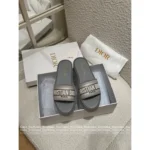 Dior 2025 Spring/Summer Collection ⭐️ Heavyweight Embroidery Platform Slides - Leather Upper w/ Jacquard Logo & Chunky Sole - Image 12