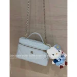 Chanel In Stock ☑️ 2025P Ultra-Selling LP Box Bag 🌸 New Sakura Pink / Baby Blue Colors - Imported Full Leather - Image 14