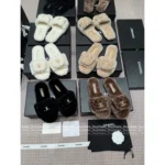 Chanel 25B Fall/Winter Collection 🐑 Backpack Buckle Slides - Shearling Loafers with Metal Logo - Image 6