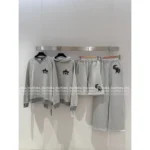 CHROME HEARTS 2025 SS Early Fall Full Collection Grey Print Logo Set - Cross Design Hoodie/Pullover/Shorts/Pants - Image 6
