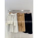 Dior 2025 Spring/Summer Collection ⭐️ Celebrity-Inspired Set - Reversible Jacquard Knit Blazer & Wide-Leg Pants (Wool/Cashmere Blend) - Image 9