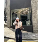 THOM BROWNE 2025SS Spring/Summer Collection 👧 Grey-Pink Plaid Knit Set - Round Neck Vest/Cardigan - Image 7