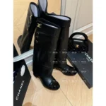Chanel Autumn/Winter Combat Boots Are Here! 👢 100% Genuine Leather Wide-Calf Button Boots - Leg-Lengthening Magic Instantly Elongates Your Silhouette! ✨ - Image 6
