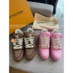 Louis Vuitton 2025 Summer Collection 🌸 Premium Couple Trainer Sneakers - Sakura Pink w/ Gift Box Packaging (Other Colors: Contact Customer Service) - Image 5