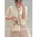 Dior 2025 Spring/Summer Collection 🤍 Elegant Knit Vest - Bow Knot Openwork Cardigan - Image 4