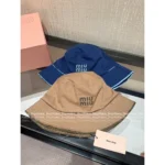 miumiu 2025 Spring/Summer Collection 🧢 Gift Box Packaging - Hand-Embroidered Letter Logo w/ Fringe Detail (Bucket Hat / Baseball Cap) - Image 8