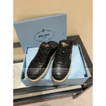 Prada Lazy Girl’s Favorite! 2025S New △ Triangle Logo Genuine Leather / Metallic Accent Lace-Up Mules for Women - Image 12