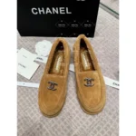 Chanel 2025 Fall/Winter Collection 🍂 "Relaxed Autumn Vibes" - Imported Suede Logo Shearling Loafers (Multiple Colors) - Image 8