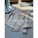 Vivienne Westwood 2025SS Early Fall Collection 🪐 Curved Embroidery Logo Top - Vertical Stripe Button-Down Stretch Knit - Image 6