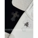 CHROME HEARTS Hot Girl Must-Have ~ 🤍 2025 Spring/Summer Collection - Metal Cross Logo Stretch Ribbed Knit Tank Top for Women - Image 2