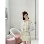 Dior 2025 Early Spring Collection 🐝 100% Kashmir Cashmere Knit Set - Bee Embroidered Cardigan & Vest Top - Image 10