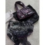 CHROME HEARTS Trendsetter Must-Have! ❕ Black Outfit "Statement Piece" 🖤 2025 Limited Edition Skull Veil Scarf - Image 5