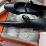 Hermes Classic Versatile "Old Money" Jane Ballet Flats 🐎 - Goatskin Mary Janes (Timeless Design) - Image 11