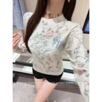 Dior 2025 Fall/Winter Collection 🌺 Floral Jacquard Cashmere Sweater - Gift Box Edition - Image 9