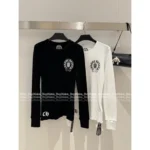 CHROME HEARTS 2025 Early Fall Collection  Back Print Flag Tee - Ribbed Long Sleeve Cotton Shirt - Image 12