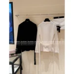 Chanel 25 New Collection 🔛 Four-Pocket Bathrobe-Style 100% Imported Cashmere Knit Cardigan for Women - Image 10