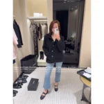 Chanel 25 Autumn/Winter Collection 🔍 Black Hooded Pocket Tweed Knit Coat Loose Fit - Image 13